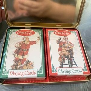 Coca Cola Santa Playing Cards - Red and Green